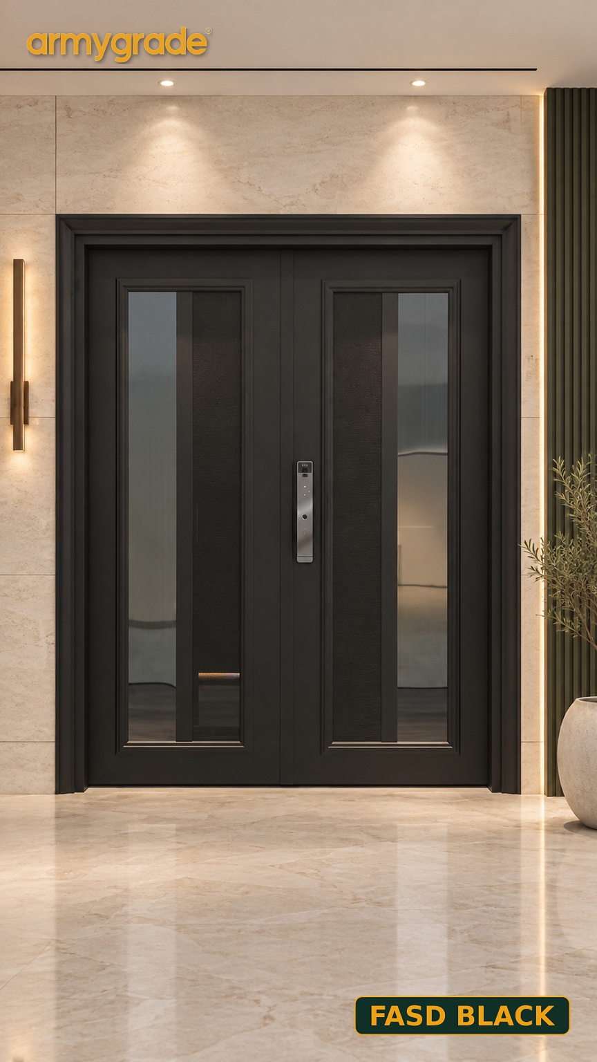 Armygrade FASD BLACK fully aluminium safety door